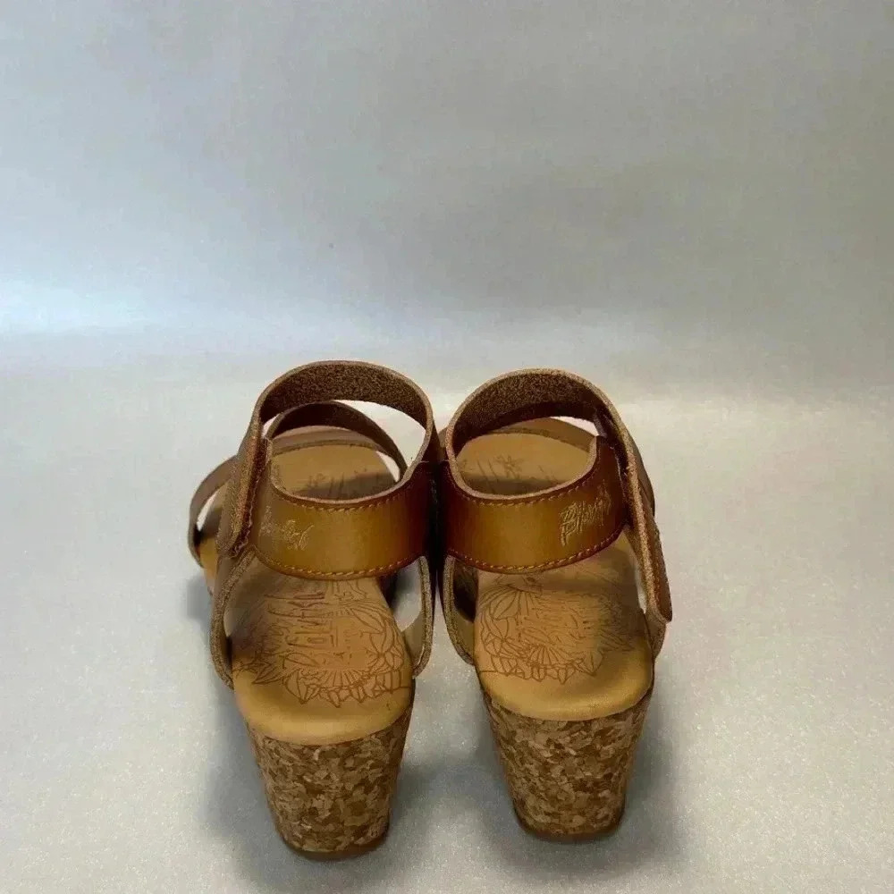 Brown Wedge Sandals - Picture 3 of 9